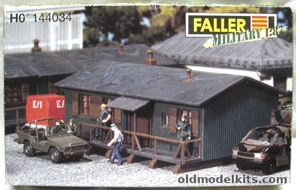 Faller HO Military Hut - HO Scale Building, 144034 plastic model kit